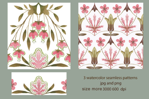 3 Watercolor Seamless Patterns: Versatile Textures for Design, Education, and Everyday Creativity
