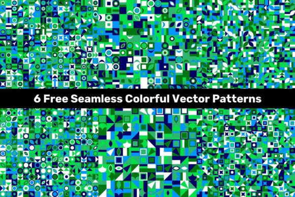 6 Free Seamless Colorful Vector Patterns