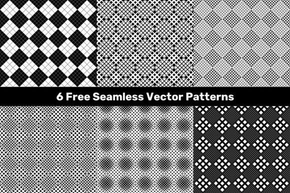 6 Free Seamless Vector Square Patterns