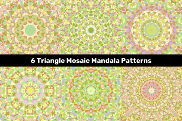6 Triangle Mosaic Mandala Patterns
