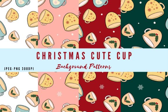 Christmas Cute Cup Background Patterns