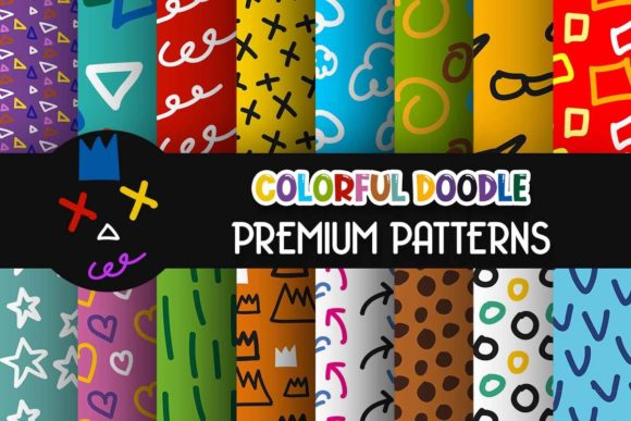 Colorful Pop Art Doodle Drawing Patterns