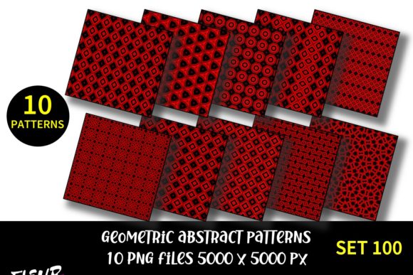 Geometric Patterns Digital Paper Set 100