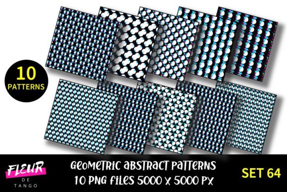 Geometric Patterns Digital Paper Set 64: Your Go-To Resource for Clean, Versatile Design Texture