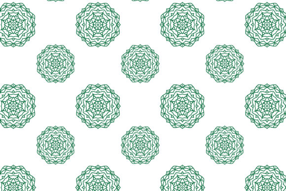 Green Mandala Patterns Vector