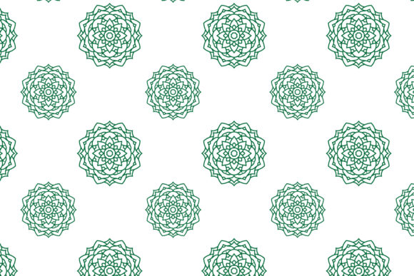 Mandala Green Patterns Vector