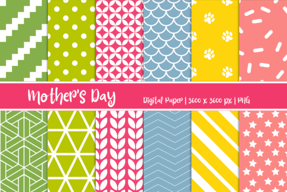 Mother's Day Patterns Digital Paper