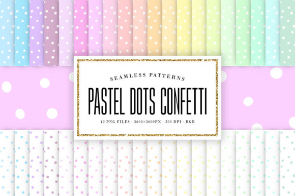 Pastel Dots Confetti Seamless Patterns