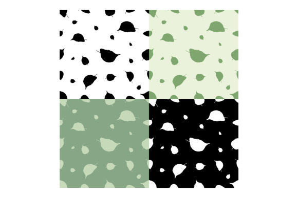 Patterns with Silhouettes of Apple Tree