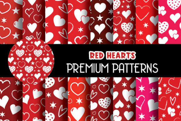 Red Hearts Digital Papers Patterns: Creative Fuel for Designers, Crafters, and Educators