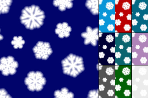 Seamless Patterns of Blurry Snowflakes: Subtle Winter Texture for Real-World Design