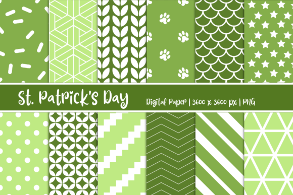 St. Patrick’s Day Patterns Digital Paper
