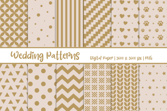 Wedding Patterns Digital Paper